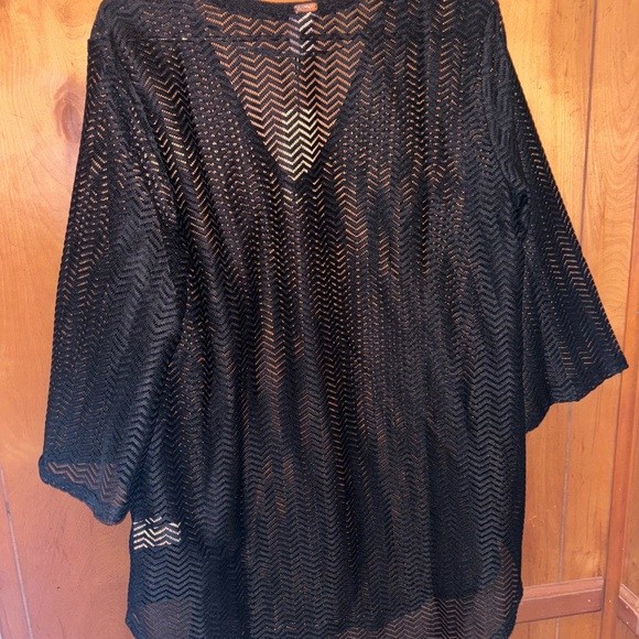 NWT CALVIN KLEIN BASIC BLACK SWIMSUIT COVERUP - Picture 5 of 8
